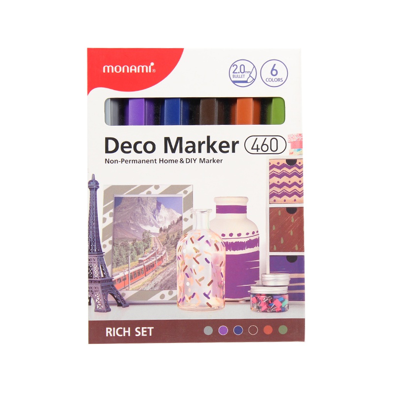 ASTRA - MONAMI Deco Marker 460, 2mm, RICH SET, 6pcs, 20800015040