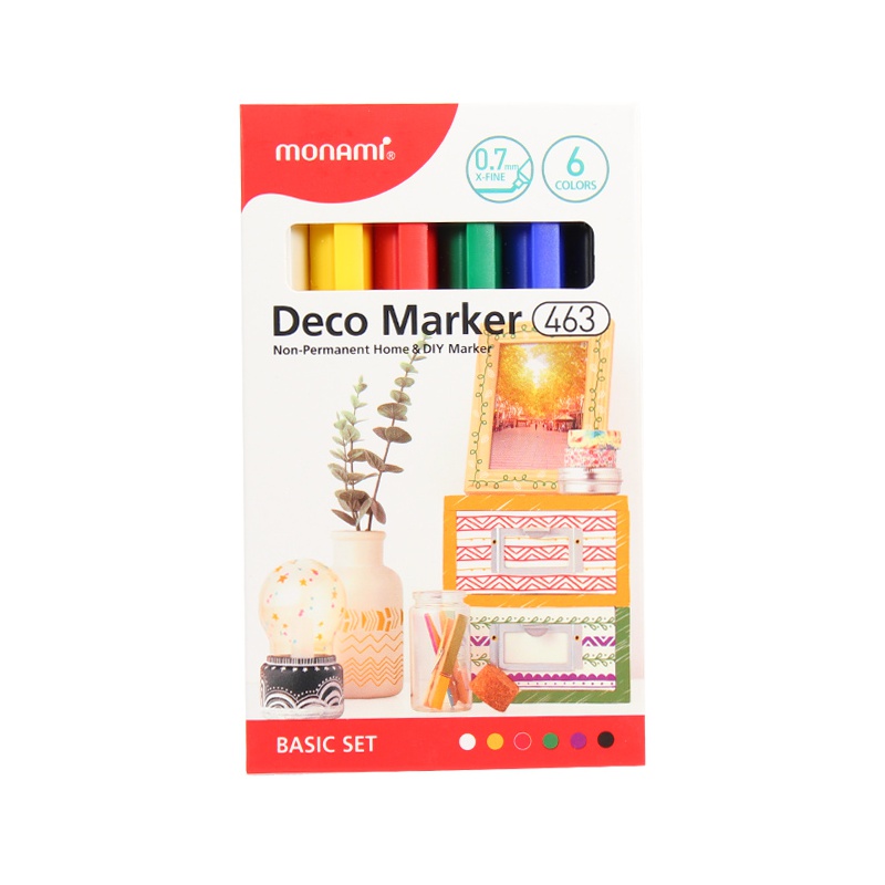 ASTRA - MONAMI Deco Marker 463, 0,7mm, BASIC SET, 6buc, 20800015070