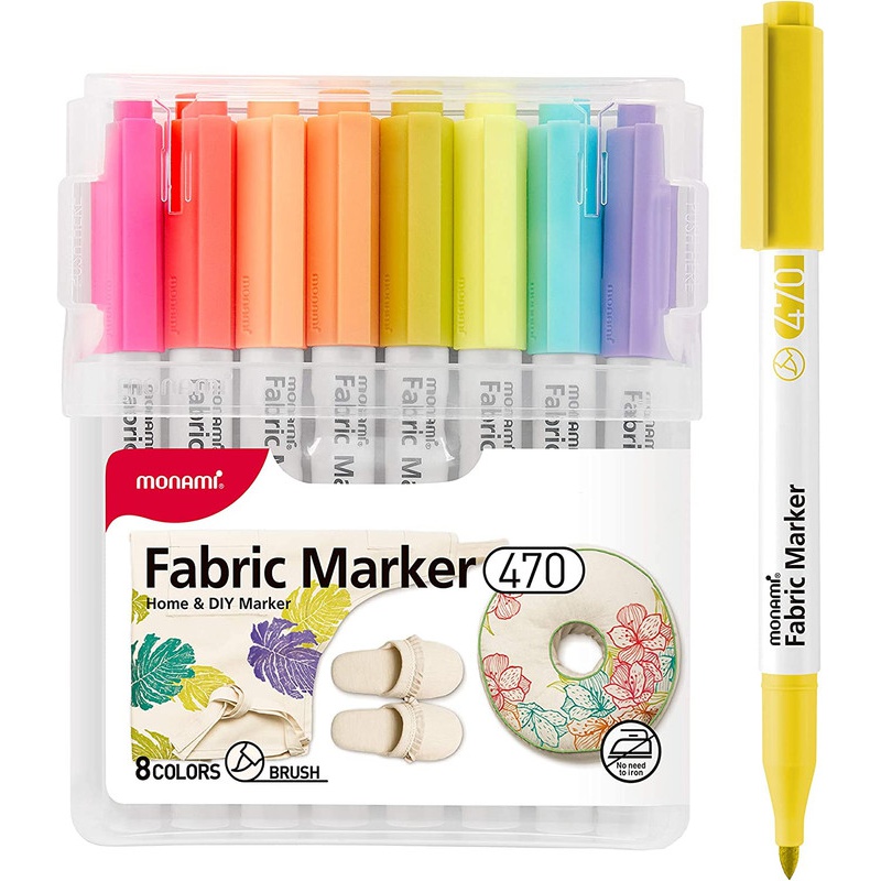 ASTRA - MONAMI Set de markere pentru textile FABRIC MARKER 470, Pastel 8pcs, 20500055260