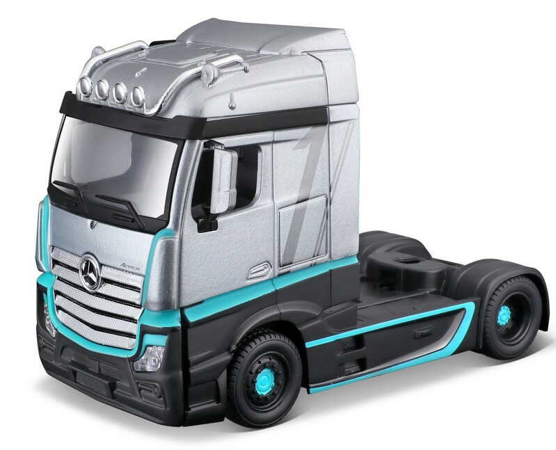 BBURAGO - 1:43 MB Actros Gigaspace - Argint