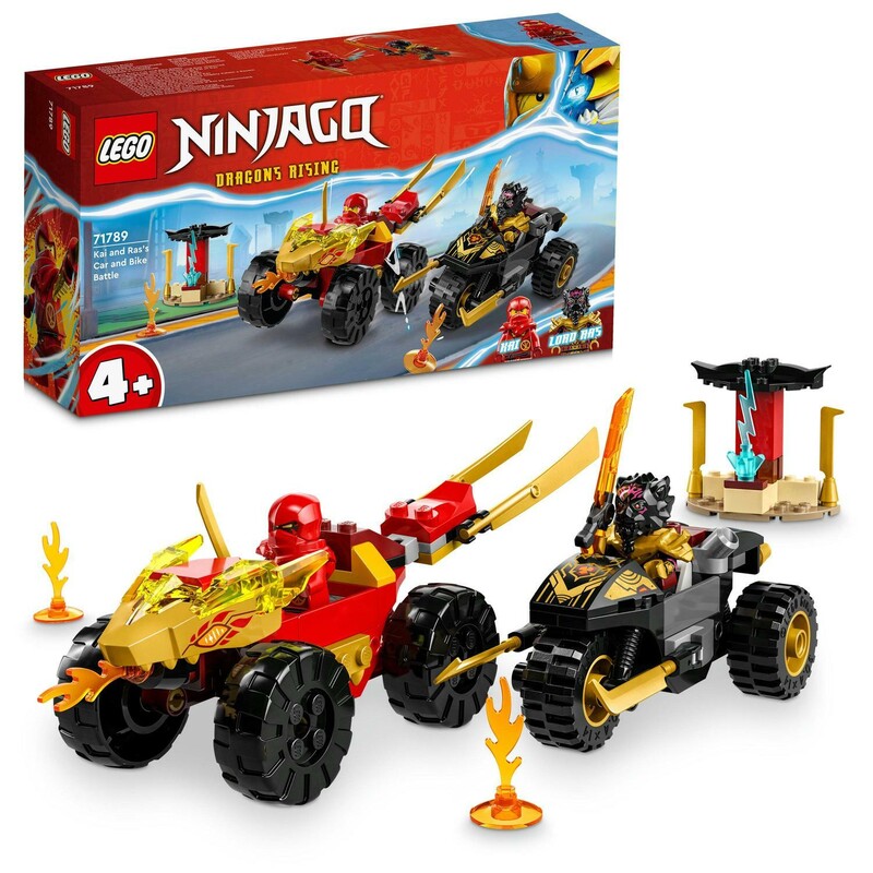 LEGO - NINJAGO71789 Kai ?i Ras într-o luptă ma?ină-motocicletă