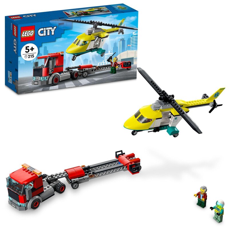 LEGO - Transport cu elicopter de salvare City 60343