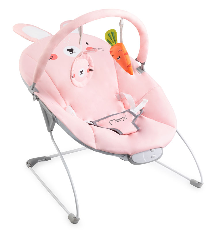 MoMi - sezlong cu vibratii si melodii GLOSSY Bunny Bouncer