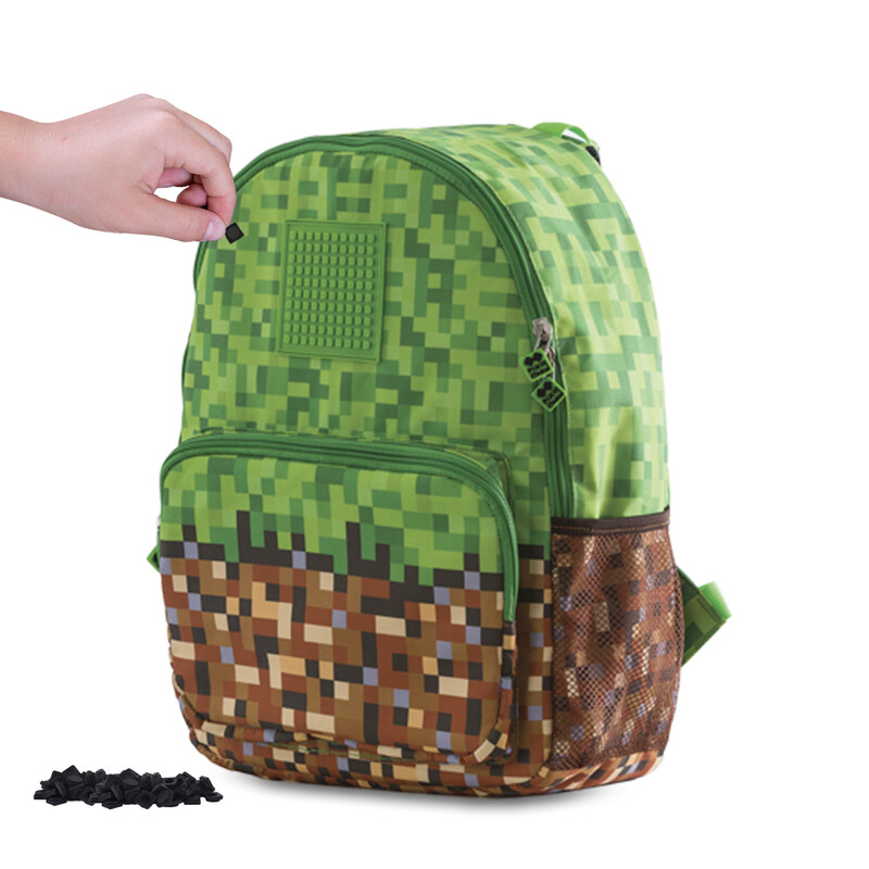 PIXIE CREW - Rucsac de agrement Minecraft verde-maro