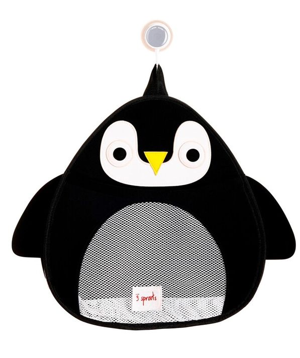 3 SPROUTS - Organizator pentru baie Penguin Black