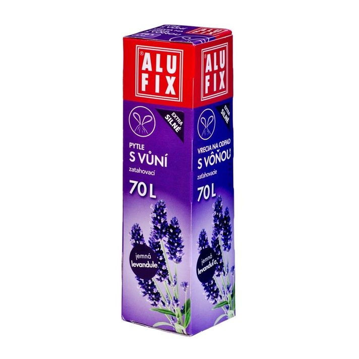 ALUFIX - Pungi de gunoi cu aromă pentru retragere 70L / 8buc (64x71cm) lavandă