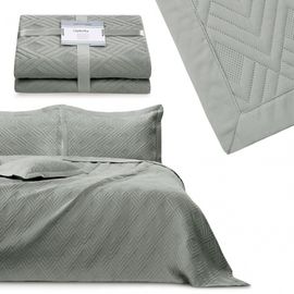 AMELIAHOME - Cuvertură de pat reversibilă Ophelia, 200x220 cm, gri oțel