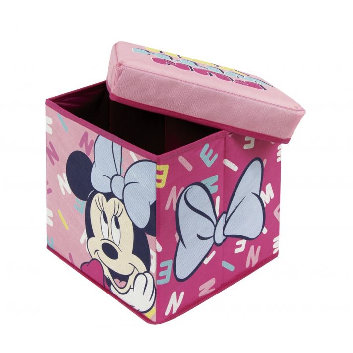 ARDITEX - Cutie de depozitare cu capac / taburet 2 în 1 MINNIE MOUSE, WD14424