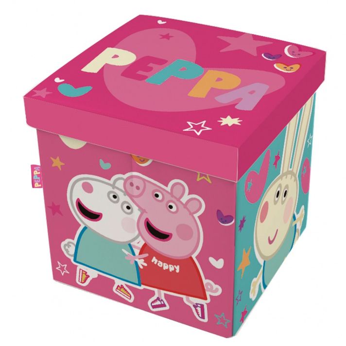 ARDITEX - Cutie de depozitare cu capac / taburet 2 în 1 PEPPA PIG, PP14451