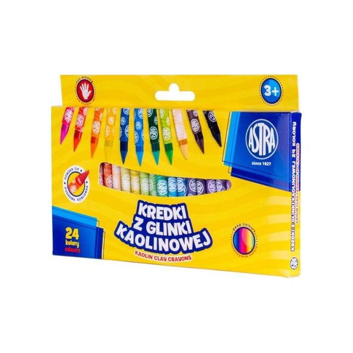 ASTRA - Creioane de colorat cu caolin pentru copii, set de 24, 316121006