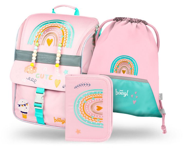 BAAGL - Set de 3 Zippy Pets: servietă, penar, husă