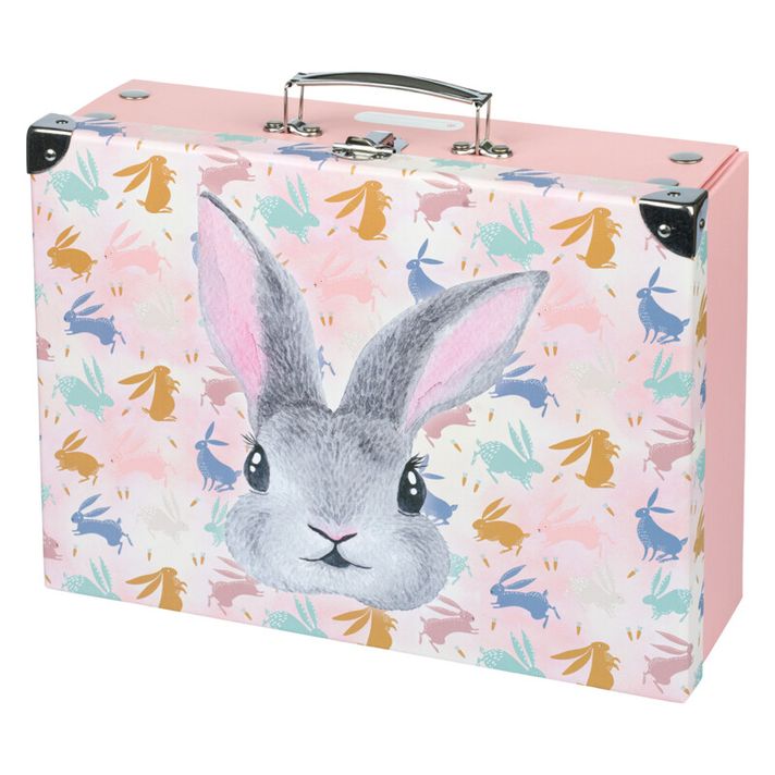 BAAGL - Carcasă de școală pliabilă cu accesorii Bunny