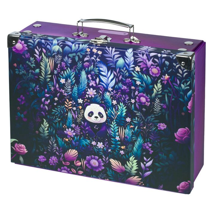 BAAGL - Carcasă de școală pliabilă cu accesorii Jungle Panda