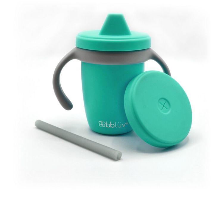 BBLÜV - Küp Sippy Cup Cupa de silicon Aqua