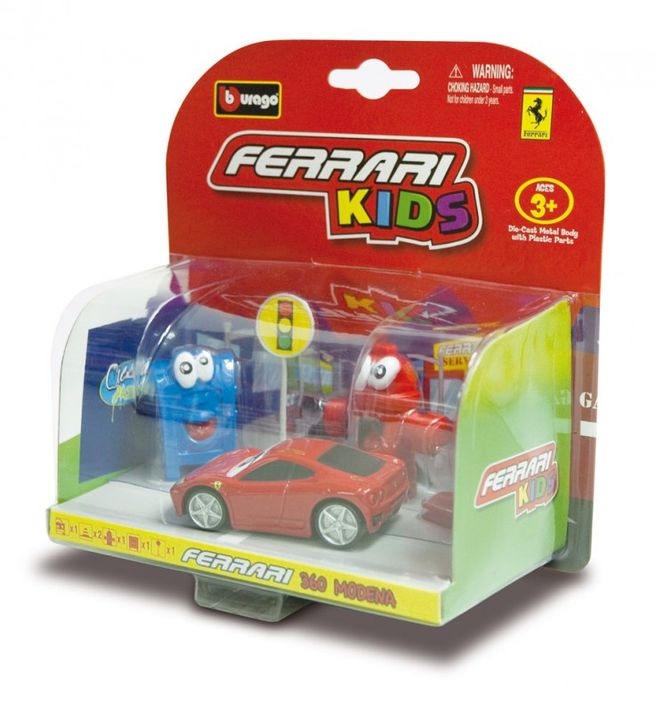 BBURAGO - Ferrari Kids Mașină cu accesorii