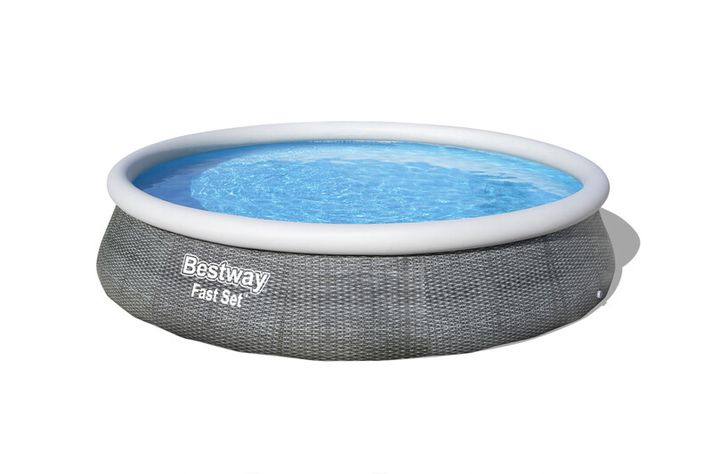 BESTWAY - Piscina supraterana rotunda Fast Set,  filtrare cu cartuş, diametru 3,96m, inaltime 84cm