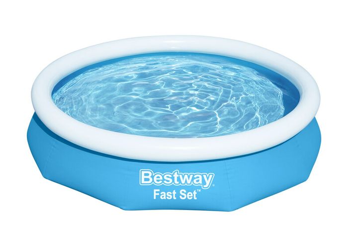 BESTWAY - Piscina gonflabila Fast Set gri, filtrare cu cartuş, 3,05m x 66cm