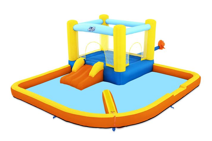 BESTWAY - Centru de apă gonflabil cu trambulină Beach Bounce Water Park 3,65 m x 3,40 m x 1,52 m