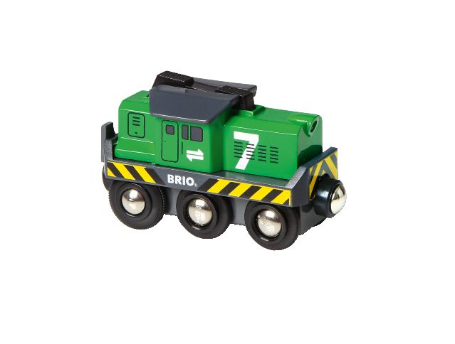 BRIO - Locomotivă electrică verde, baterie AA nu este inclusă