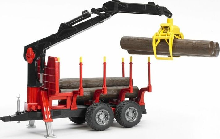 BRUDER - 02252 Remorcă forestieră cu braț hidraulic