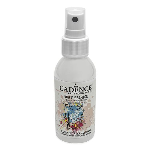 CADENCE - Vopsea textilă spray, alb, 100ml