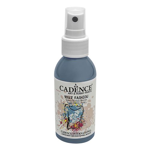 CADENCE - Vopsea textilă spray, gri, 100ml