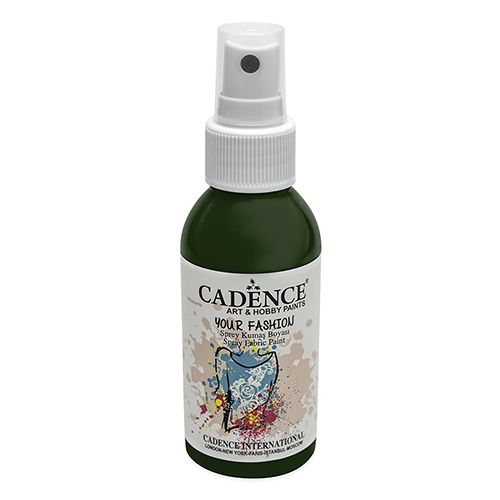 CADENCE - Vopsea textilă spray, verde închis,100ml