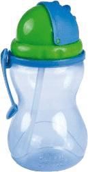 CANPOL BABIES - Sticlă sport cu pai 370ml - albastru