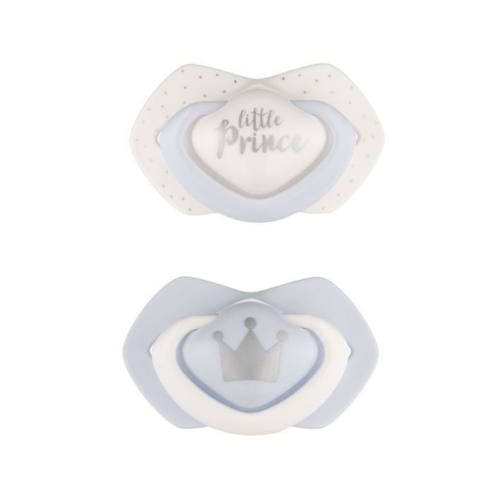 CANPOL BABIES - Set suzete simetrice din silicon 6-18luni Royal baby albastru