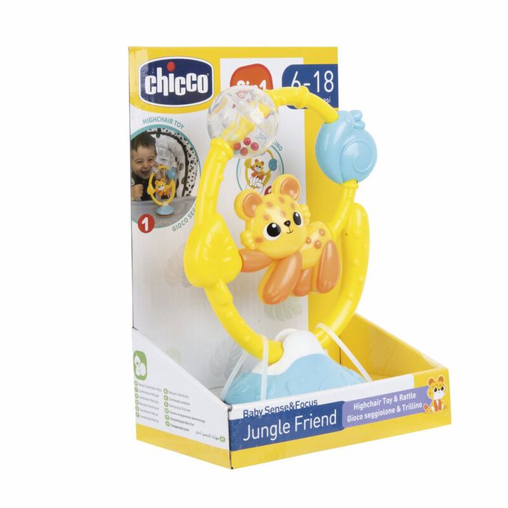 CHICCO - Jucărie pe un scaun de luat masă 2 în 1 Jungle Friend 6lu+