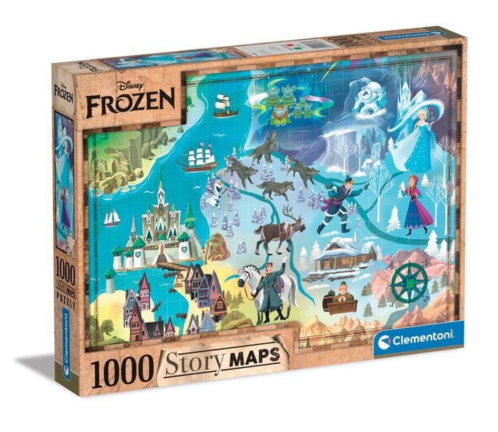 CLEMENTONI - Puzzle 1000 piese Harta Disney – Frozen