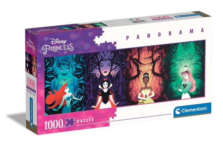 CLEMENTONI - Puzzle 1000 piese panorama - prințese Disney