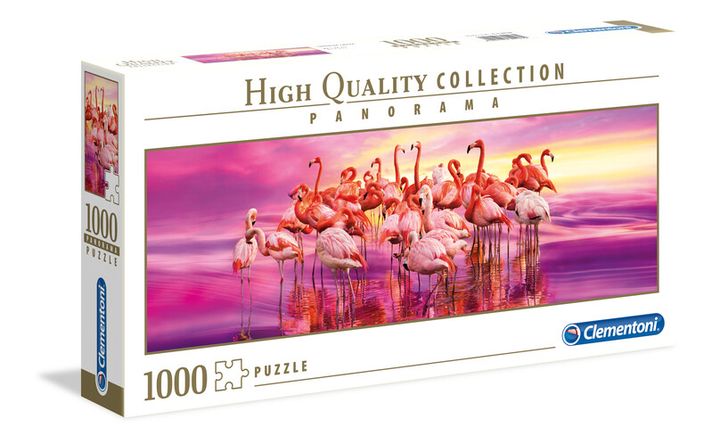 CLEMENTONI - Puzzle 1000 piese Panoramă – Flamingos