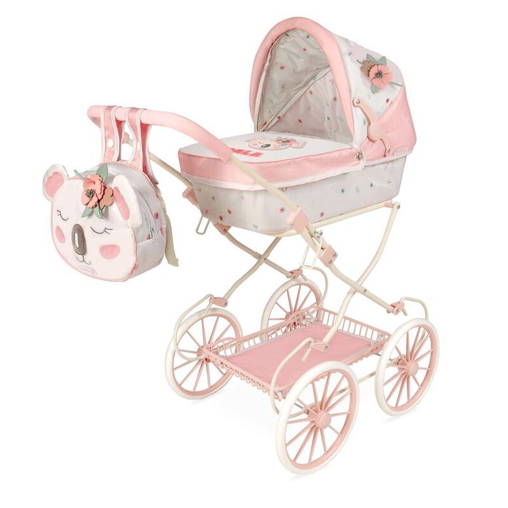 DECUEVAS TOYS – 80079 Cărucior de păpuși pliabil cu rucsac KOALA 2024 -  81 cm