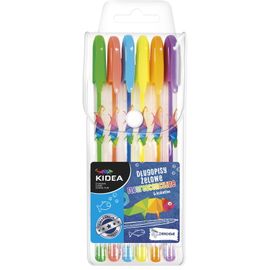 DERFORM - KIDEA stilouri cu gel 6 culori fluo