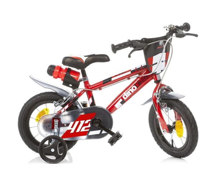 DINO BIKES - Bicicletă pentru copii 12" 412US -06 roșu