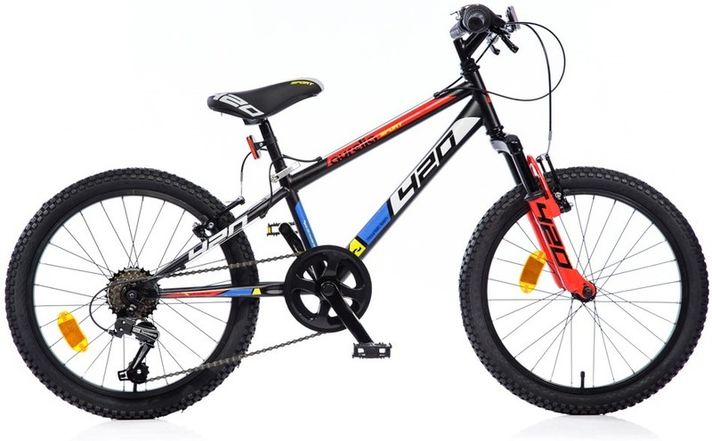 DINO BIKES - Bicicleta pentru copii 20 "420US - AURELIA Sport negru cu amortizoare