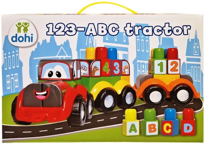DOHÁNY TOYS - Set de construcție tractor cu remorcă 123-ABC