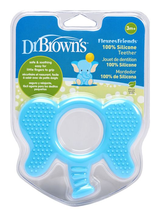 DR.BROWNS - Jucărie pentru dentiție FlexeesFriends 3l+ albastru (TE002)