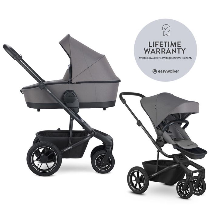 EASYWALKER - Cărucior combinat Harvey 2in1 Pebble Grey LITE AIR