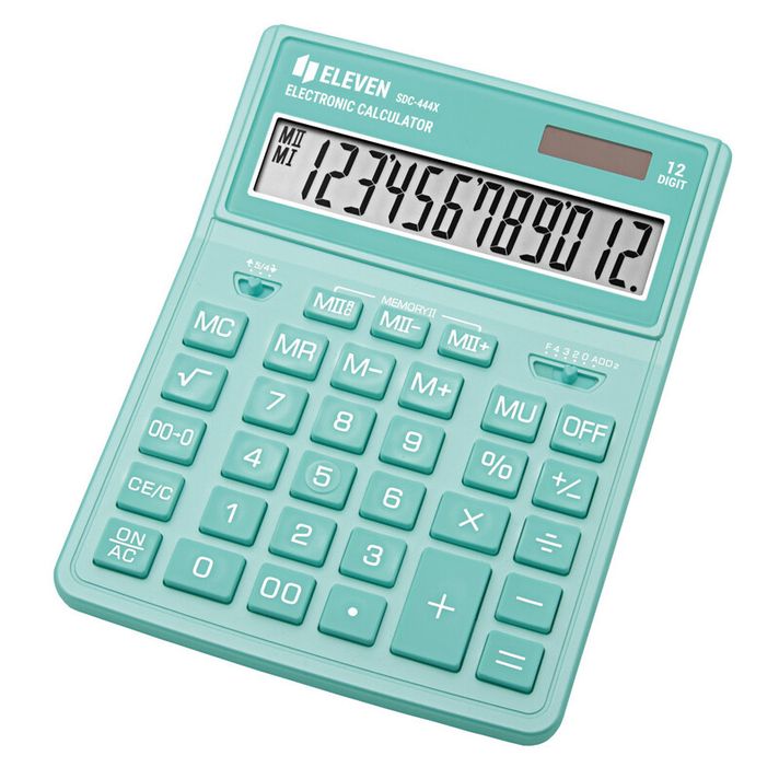 ELEVEN  - SDC 444XRGNE green calculator