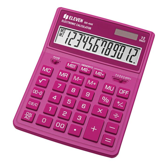 ELEVEN  - SDC 444XRPKE pink calculator