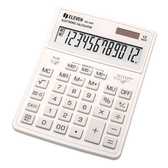 ELEVEN  - SDC 444XRWHE white calculator