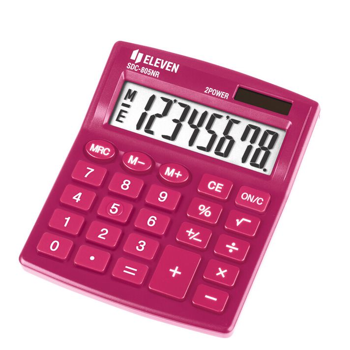ELEVEN  - SDC 805NRPKE pink calculator