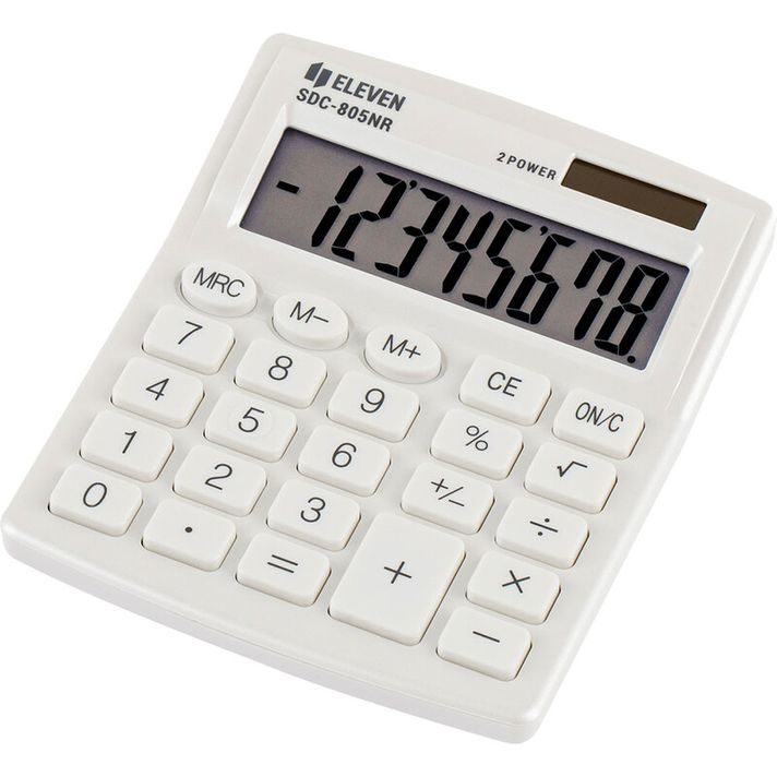 ELEVEN  - SDC 805NRWHE white calculator