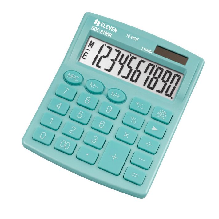 ELEVEN  - SDC 810NRGNE green calculator