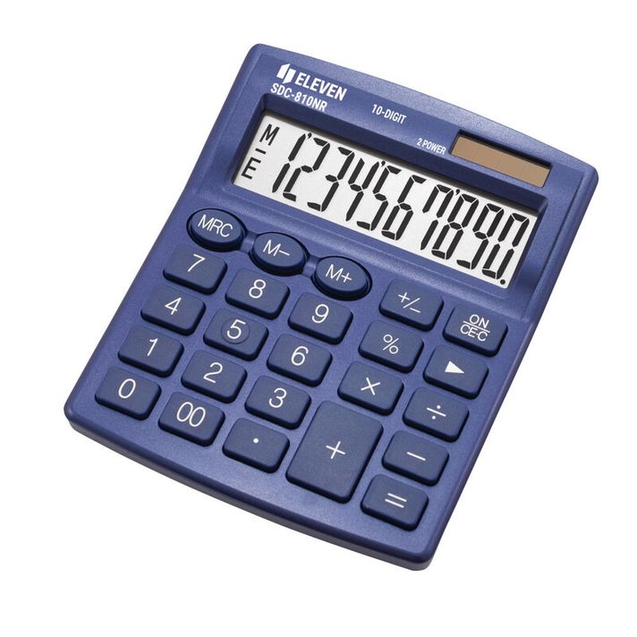 ELEVEN  - SDC 810NRNVEE blue calculator