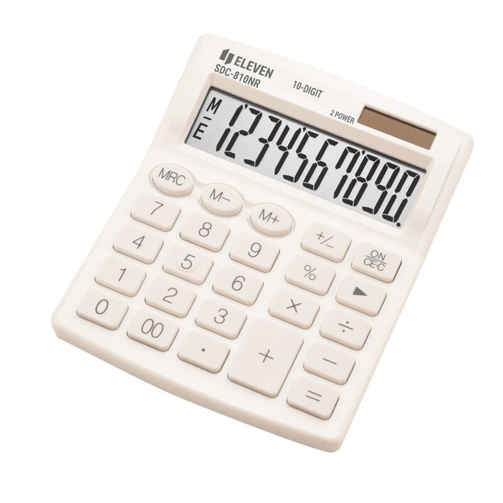 ELEVEN  - SDC 810NRWHE white calculator
