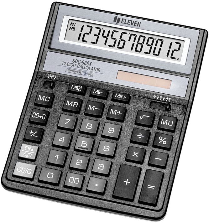 ELEVEN  - SDC 888XBK black calculator