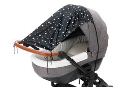 FILLIKID - Parasolar la cărucior black stars UV50+